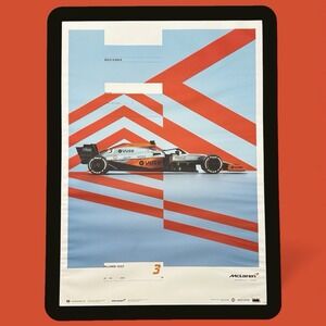 2021‎ Monaco Grand Prix Poster McLaren MCL35M Formula 1 Gulf Livery 1102/2000